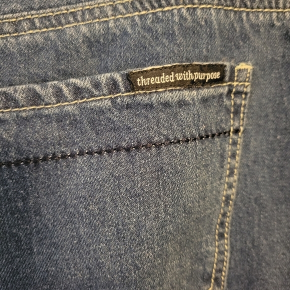 Womens Inherit Clothing Co Blue Denim Aline Skirt. Size 12 - Picture 3 of 7